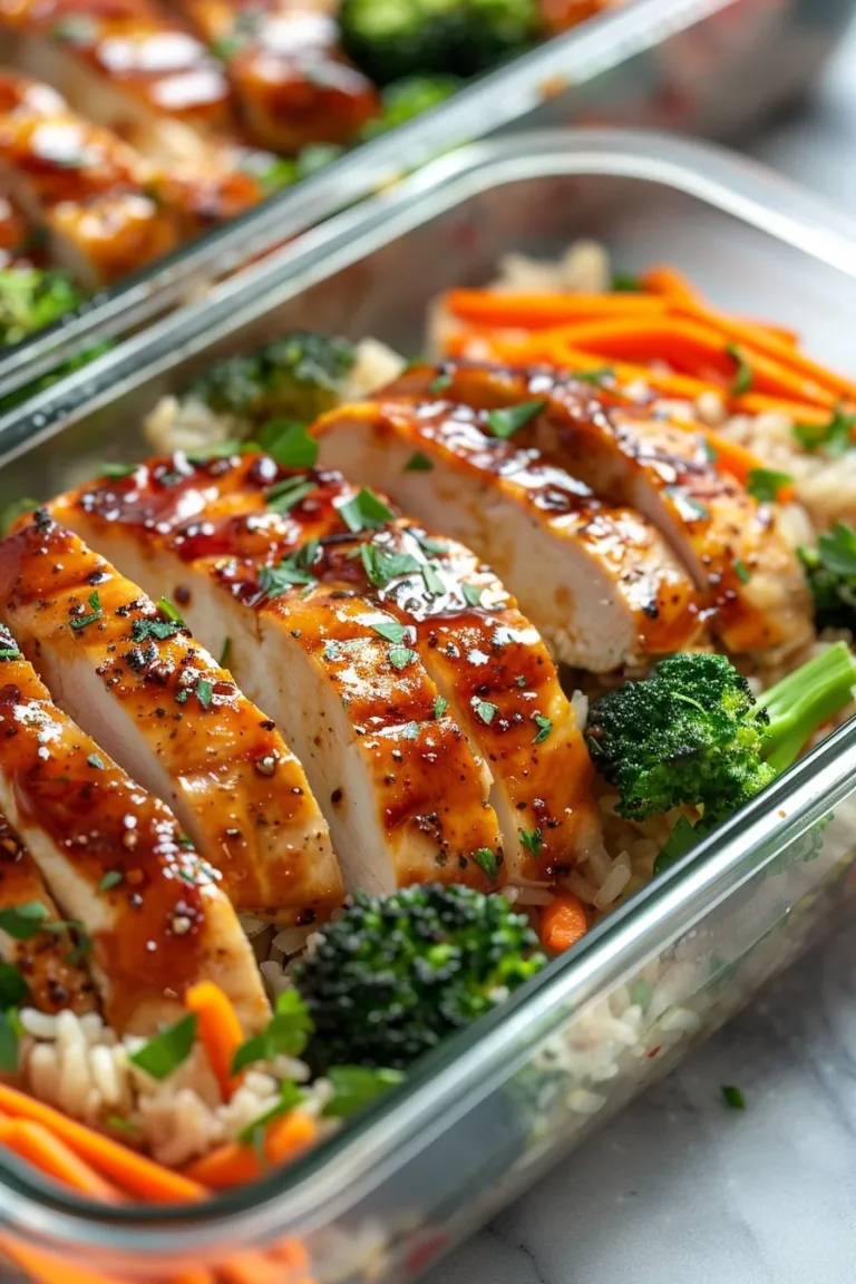 Healthy chicken meal prep bowls for convenient lunches all week long.