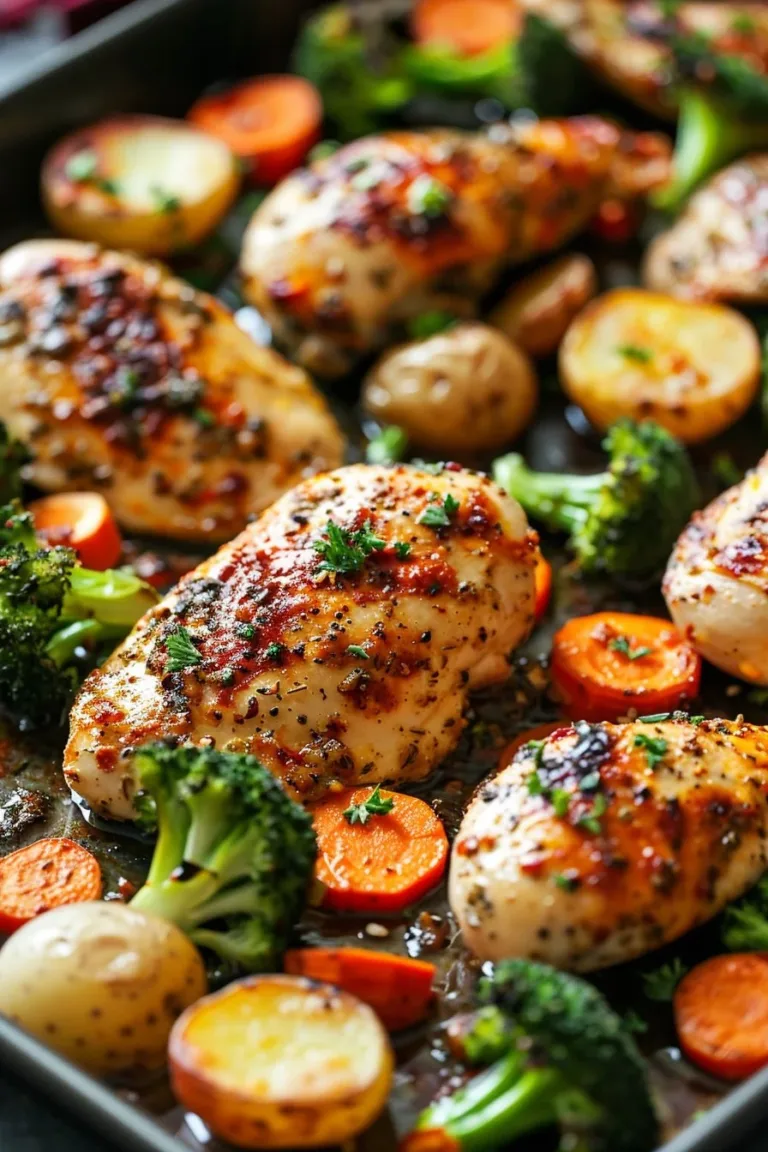 Easy sheet pan chicken with vibrant vegetables for a quick weeknight meal
