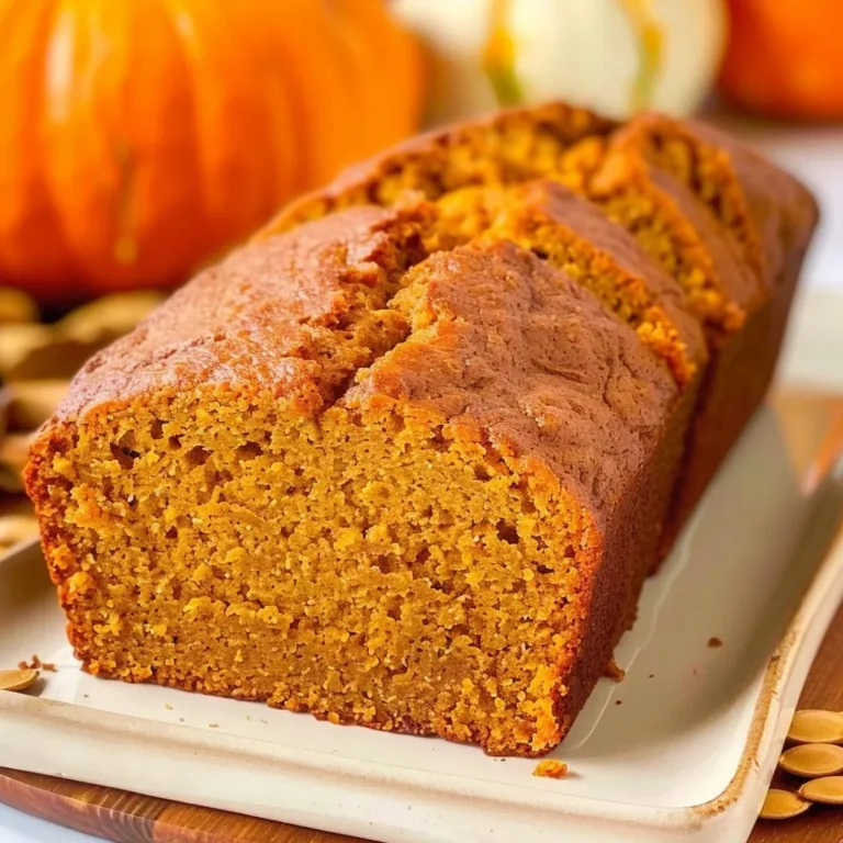 Almond flour pumpkin bread topped with pumpkin seeds on a rustic wooden table
