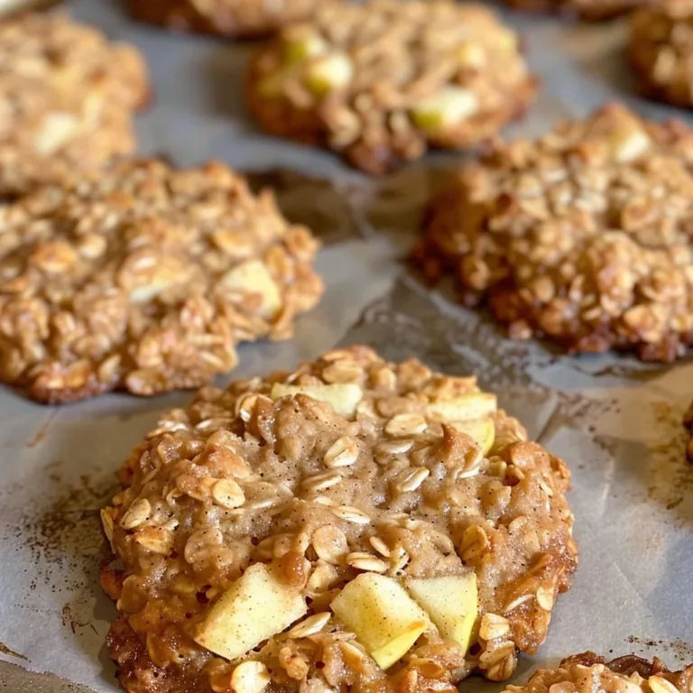 Delicious Apple Cinnamon Oatmeal Cookies fresh out of the oven