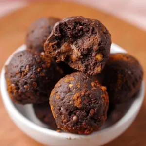 Brownie Batter Protein Balls 1 Healthy Brownie Batter Protein Balls, a tasty chocolate snack