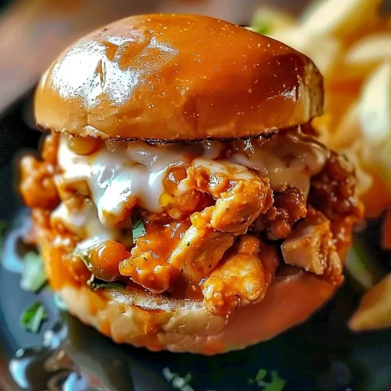 Cajun chicken sloppy joes with toppings on a rustic wooden table