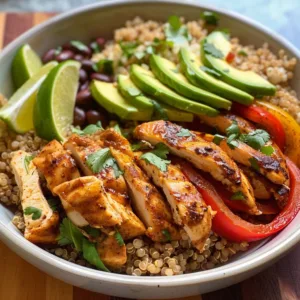 Chicken Fajita Meal Prep Bowls Recipe 1 Colorful Chicken Fajita Meal Prep Bowls with fresh vegetables and spices