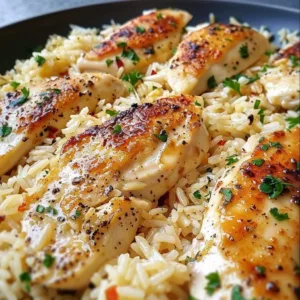 Chicken Scampi and Garlic-Parmesan Rice 1 Plate of Chicken Scampi served with Garlic-Parmesan Rice