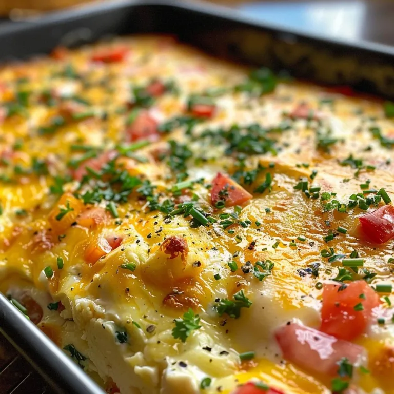 Delicious cottage cheese egg bake served on a plate
