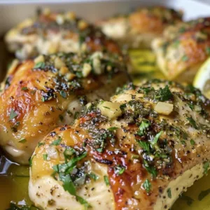Garlic Herb Butter Chicken Recipe 1 A flavorful Garlic Herb Butter Chicken dish garnished with fresh herbs.