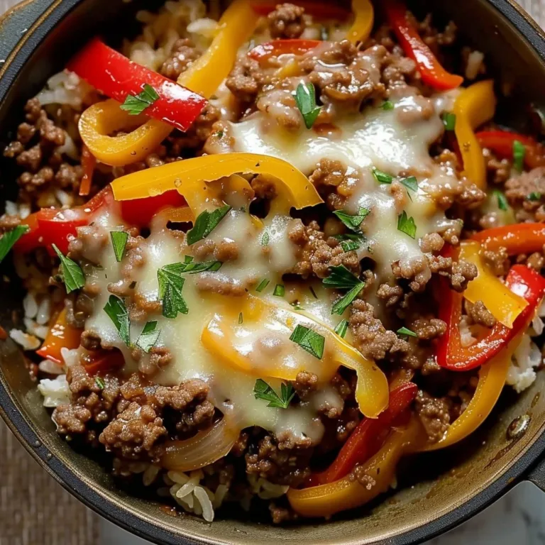 Healthy Philly cheesesteak bowl with lean meat and fresh vegetables