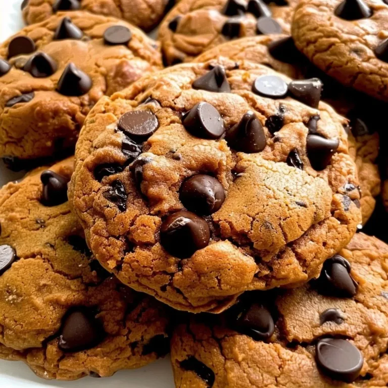 Healthy pumpkin cookies with chocolate chips on a plate