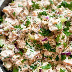 Healthy Tuna Salad Recipe 1 Healthy tuna salad made with fresh ingredients in a bowl
