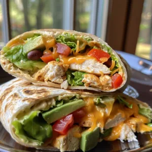 High Protein Chicken Crunch Wrap Supreme 1 High Protein Chicken Crunch Wrap Supreme with fresh ingredients and crispy tortilla
