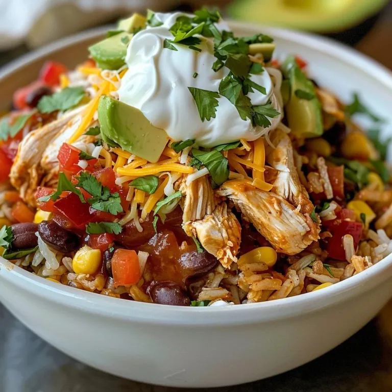 Delicious Instant Pot Chicken Burrito Bowls recipe with fresh ingredients.