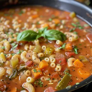 Italian Minestrone Soup 1 Bowl of authentic Italian minestrone soup with vegetables and beans
