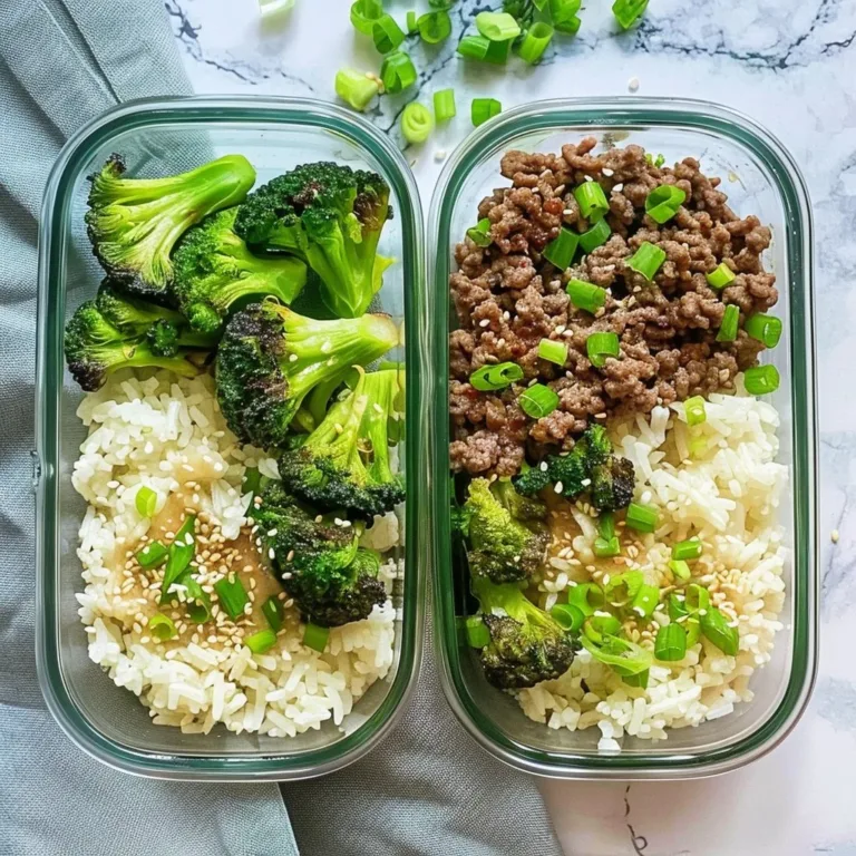 Korean-style ground beef meal prep bowl with vegetables and rice