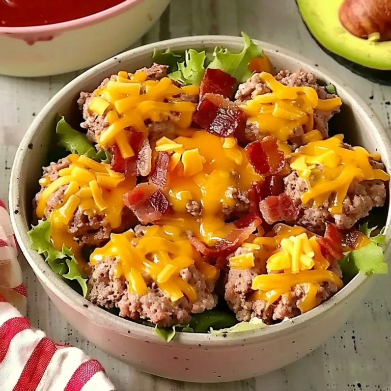Delicious loaded burger bowls with fresh ingredients and toppings