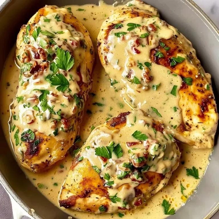 Delicious Marry Me Chicken recipe with creamy sauce and herbs.