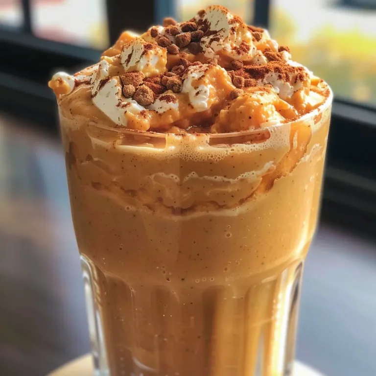 Healthy pumpkin protein shake with spices in a glass
