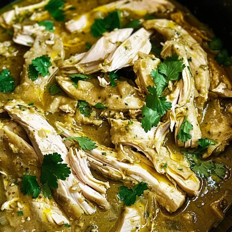 Delicious Salsa Verde Chicken cooked in a crockpot for easy meal prep