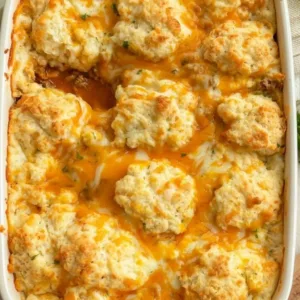 Sloppy Joe Cheddar Bay Biscuit Casserole Recipe 1 Sloppy Joe Cheddar Bay Biscuit Casserole fresh out of the oven