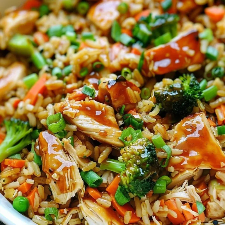 Delicious teriyaki chicken casserole dish topped with green onions.