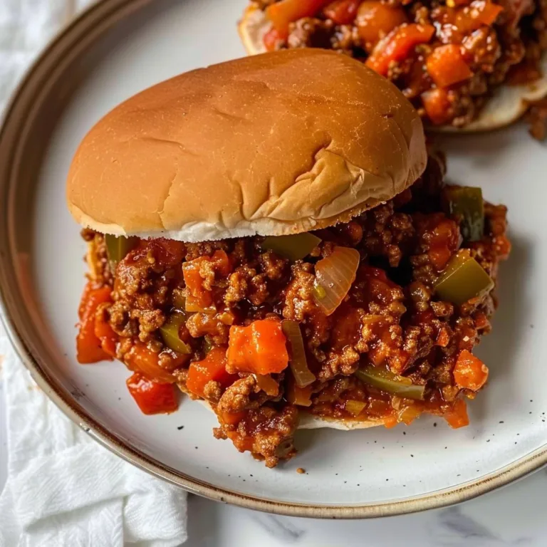 Delicious wholesome sloppy joes served on a bun with toppings
