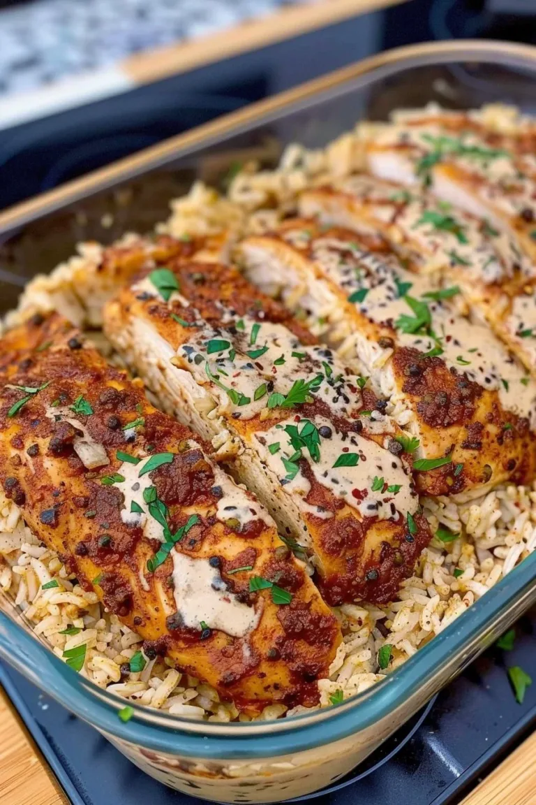 Creamy Cajun chicken and rice dish, high in protein and flavorful.